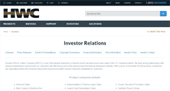 Desktop Screenshot of ir.houwire.com