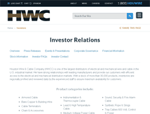 Tablet Screenshot of ir.houwire.com